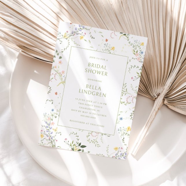 Invitación Delicate Floral Garden Bridal Shower (Subido por el creador)