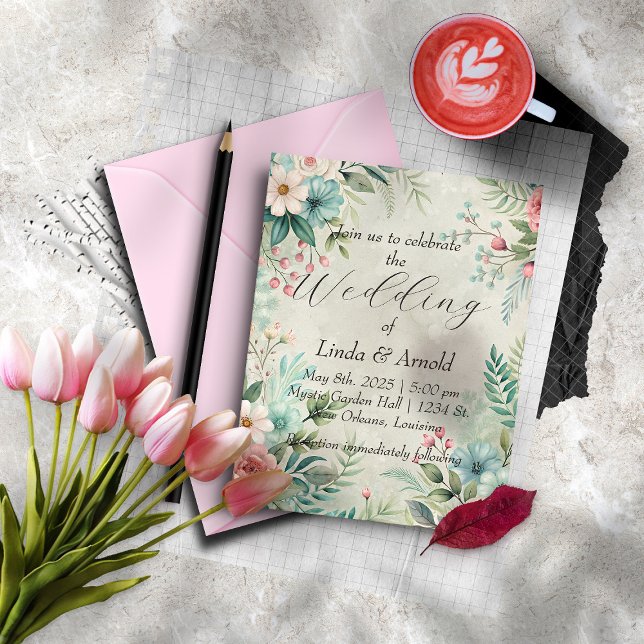 Invitación Delicate Florals II (Subido por el creador)