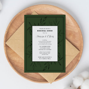 Invitación Delicate Foliage   Deep Sage   Cena de ensayo