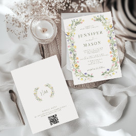 Invitación Delicate Meadow Flower Wildflower Garden Wedding