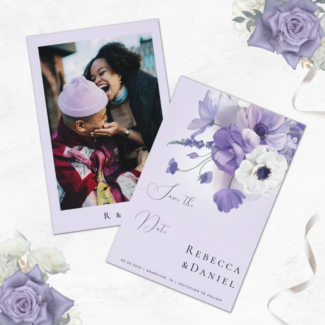 Invitación Delicate Romantic Lilac Lavender Floral Wedding (Subido por el creador)
