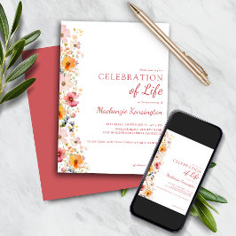 Invitación DelicateWatercolor Flores silvestres celebración d