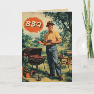 Invitación Delicia de barbacoa vintage: Escenario clásico de 