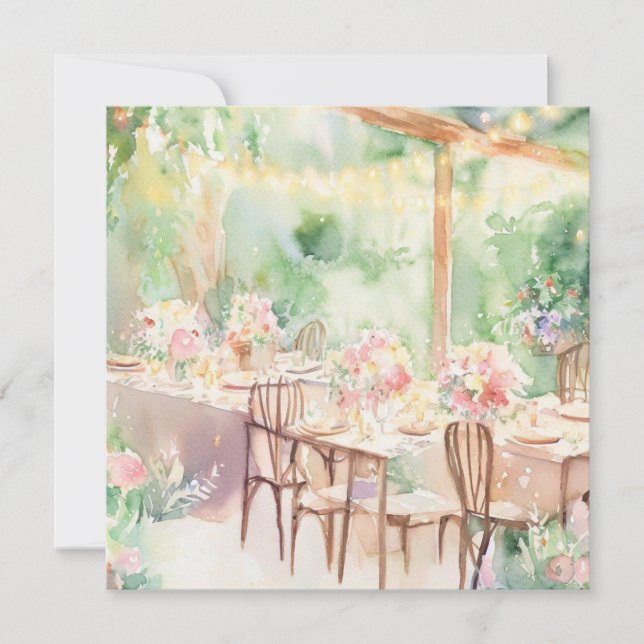 Invitación Delicia de flores: jardín encantador, Baby Shower (Anverso)