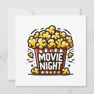 Invitación Delicia Noche de Cine Palomitas Juguetonas