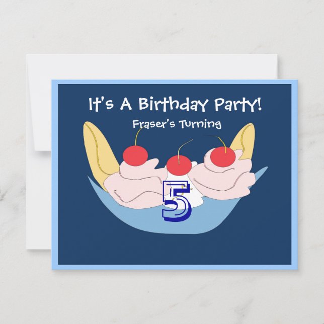 Invitación deliciosa de la fiesta de cumpleaños de (Anverso)