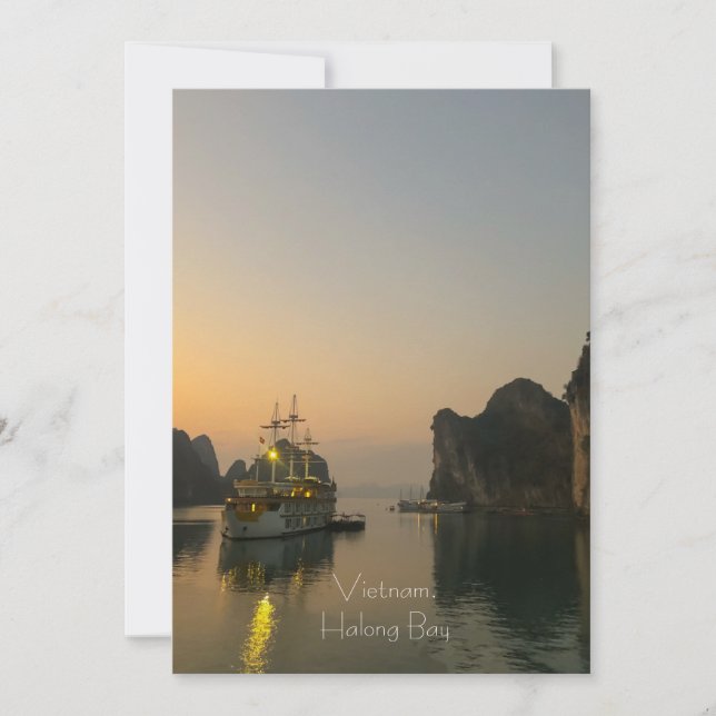 Invitación Deliciosa puesta de sol en Halong Bay Vietnam Fund (Anverso)