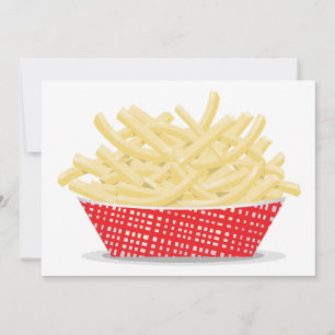 Invitación Deliciosas patatas fritas retro comida rápida