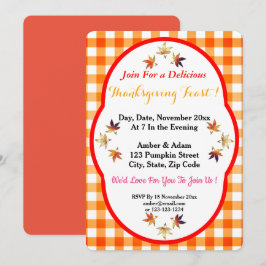 Invitación Delicioso Otoño Crujiente Hojas Caprichosas