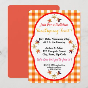 Invitación Delicioso Otoño Crujiente Hojas Caprichosas