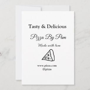Invitación Delicioso restaurante pizzería café hecho con amor
