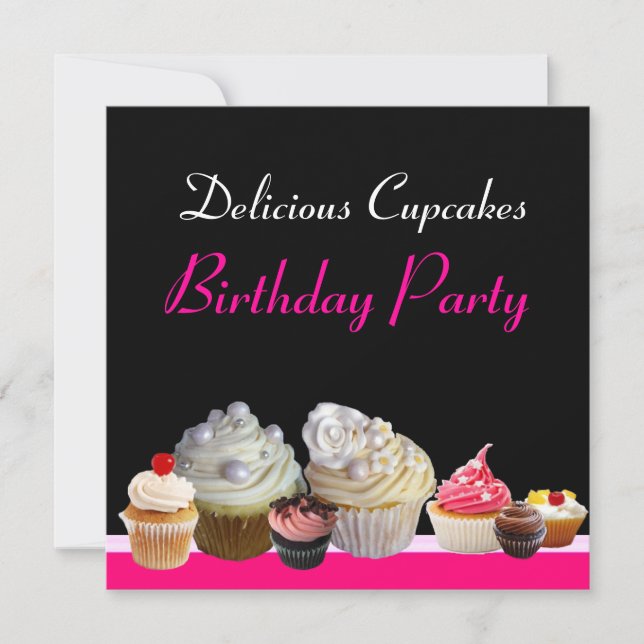 INVITACIÓN DELICIOSOS CUPCAKES PARTIDOS DE CUMPLEAÑOS DE COLO (Anverso)