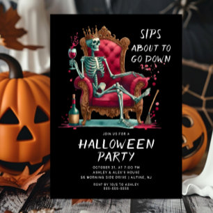 Invitación deliciosos sorbos Halloween