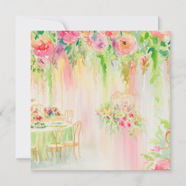 Invitación Delight de la flor: Armonía floral, un Baby Shower (Anverso)