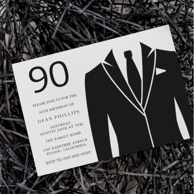 Invitación Demanda negra y fiesta de cumpleaños 90 (Subido por el creador)