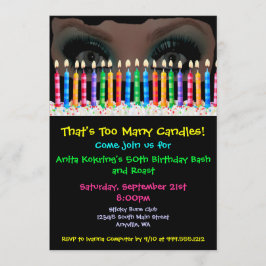 Invitación Demasiado cumpleaños de encargo de la fricción de