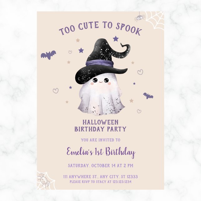 Invitación Demasiado lindo para hablar Chicas Halloween 1º cu (Subido por el creador)