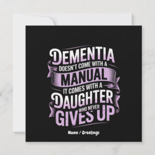 Invitación Dementia no viene con un Alzheimer manual