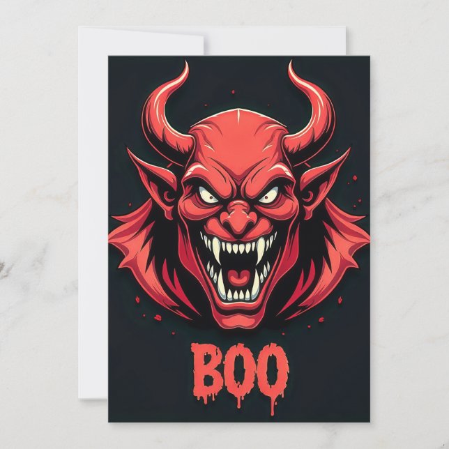 Invitación Demonio Temible: La Esencia del Terror (Anverso)