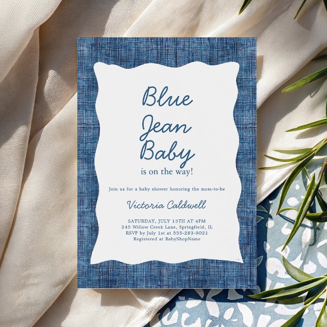 Invitación Denim A Blue Jean Baby Shower (Subido por el creador)