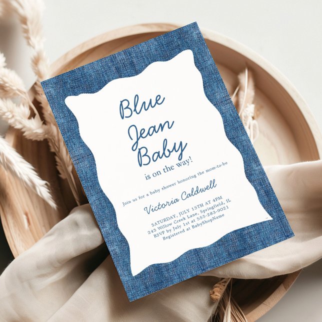 Invitación Denim A Blue Jean Baby Shower (Subido por el creador)