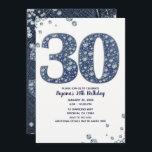 Invitación Denim & Diamonds Bling Sparkle 30TH 30 Birthday<br><div class="desc">invitación de personalizado</div>
