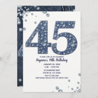 Denim & Diamonds Bling Sparkle 45 Aniversario