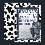 Invitación Denim & Diamonds Glamour Occidental Vaquera Dulces<br><div class="desc">Personaliza de la manera que quieras.</div>