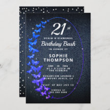 Denim Diamonds Purpurina Butterflies Fiesta de cum