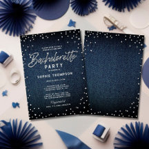 Denim Diamonds Purpurina Elegante Bachelorette Par