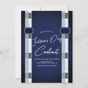 Invitación Denim Masculino de Cocina del Día del Padre