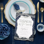 Invitación Denim Pearls Elegant Modern Classy 50 cumpleaños<br><div class="desc">¿Buscando ideas de fiesta de 50 años para las mujeres? Esta moderna, elegante y moda, invitación a la fiesta de cumpleaños del denim y las perlas para ella es la manera perfecta de celebrar un cumpleaños histórico con estilo. Presenta un fondo de denim, perlas elegantes (efectos digitales, ¡no piedras reales...</div>