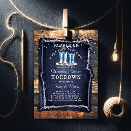 Invitación Denim Rustic Encende a Boda de Vaquero Ducha de No