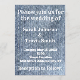 Invitación Denim Wedding Invitation
