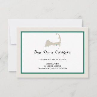 Invitación Dennis Port Cape Cod con corazón | Recepción