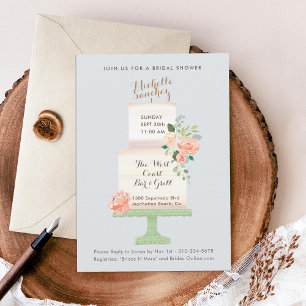 Invitación Denominación Take Topper Watercolor Floral Brillan