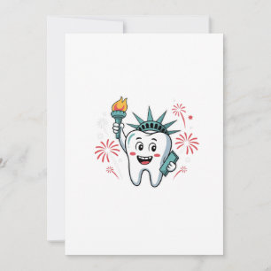 Invitación Dental Squad 4 De Julio Dentista Funny Estadounide