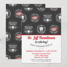 Dentit Retirement Invitation Chalkboard Dental