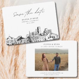 Invitación Denver Boda Modern Save the Date
