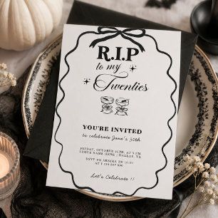 Invitación DEP 20s Muerte a mi Juventud Cumpleaños 30