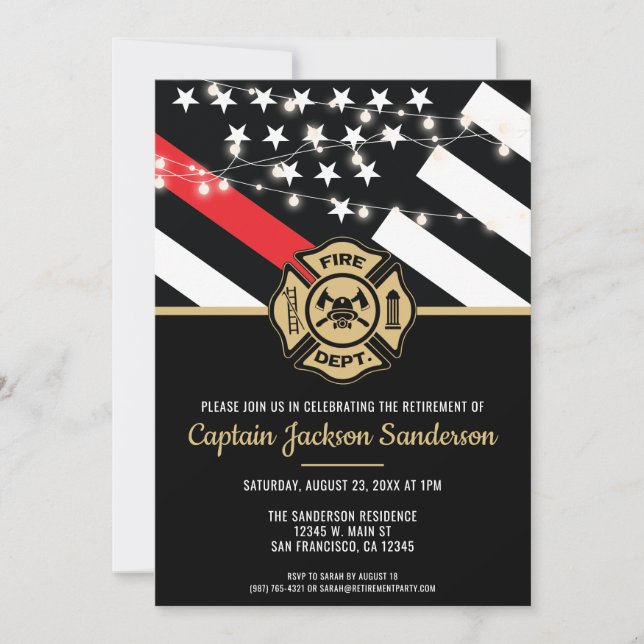 Invitación Departamento de Bomberos de Retiro de la Bandera R (Anverso)