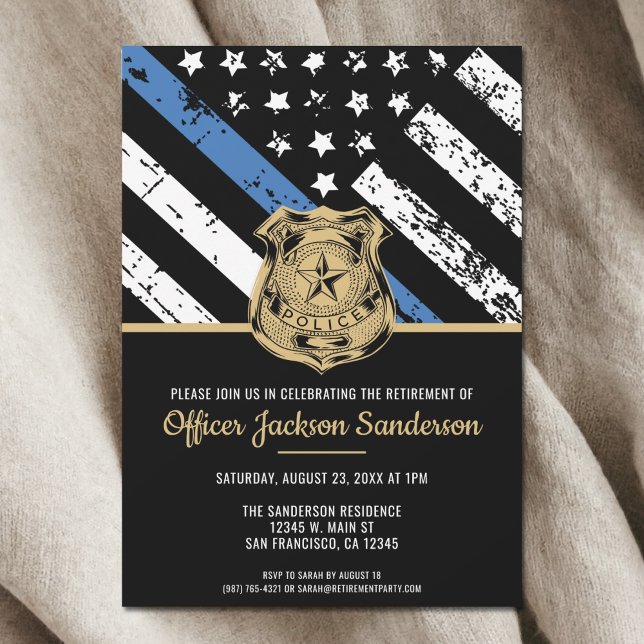 Invitación Departamento de Retiro de la Policía (Police Retirement Law Enforcement Department Invitation)