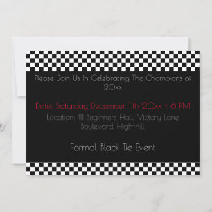 Invitación Deporte con estilo de mosaico negro