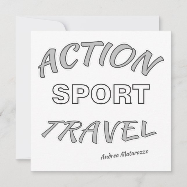 Invitación Deporte de Acción Viajes (Anverso)
