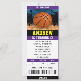Invitación Deporte de cumpleaños para el baloncesto personal