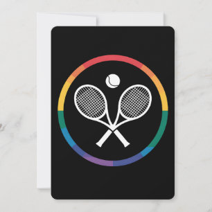 Invitación Deporte de tenis Arcoiris LGBTQ Aliado del Orgullo