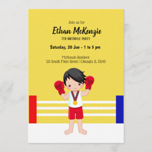 Invitación Deporte kickboxing