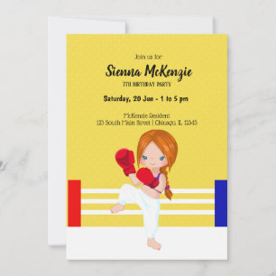 Invitación Deporte kickboxing