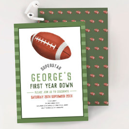 Invitación Deporte masculino de fútbol primer año de nacimien