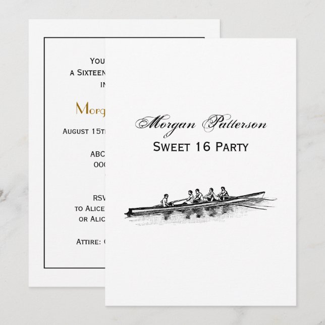 Invitación Deportes acuáticos del equipo de socorristas (Anverso / Reverso)